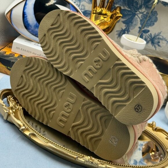 🆕 MOU 🧿 NWOT WOB Metallic Peach Eskimo Ankle Boot, *MIX PAIR SZ 37(L) & 38(R)* - Picture 11 of 15